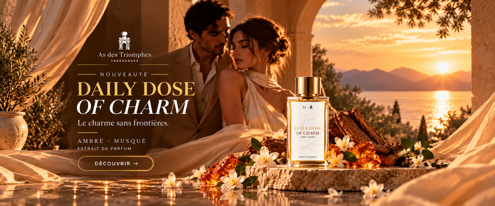 Daily Dose of Charm, le charme sans frontières, extrait de parfum ambré et musqué