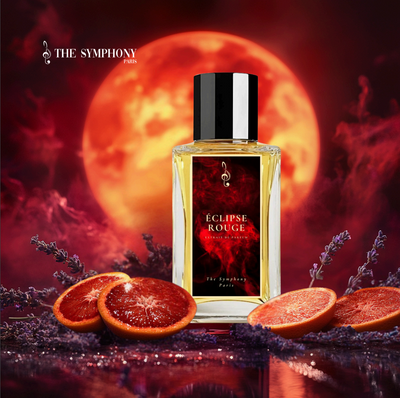 Flacon Éclipse Rouge - extrait de parfum niche français floral The Symphony Paris