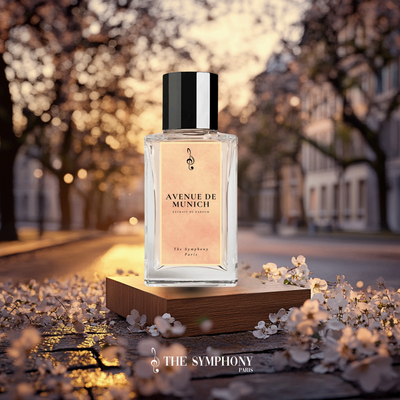 Flacon Avenue de Munich - extrait de parfum niche français boisé musqué The Symphony Paris
